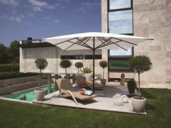 Ombrellone Fim Montecarlo in legno- telescopico a palo centrale